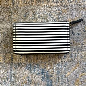 Halogen black and white stripped wallet
